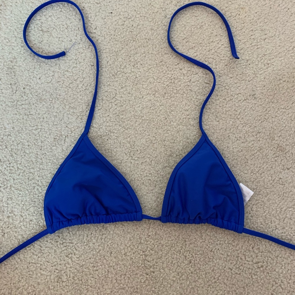 Blue bikini top